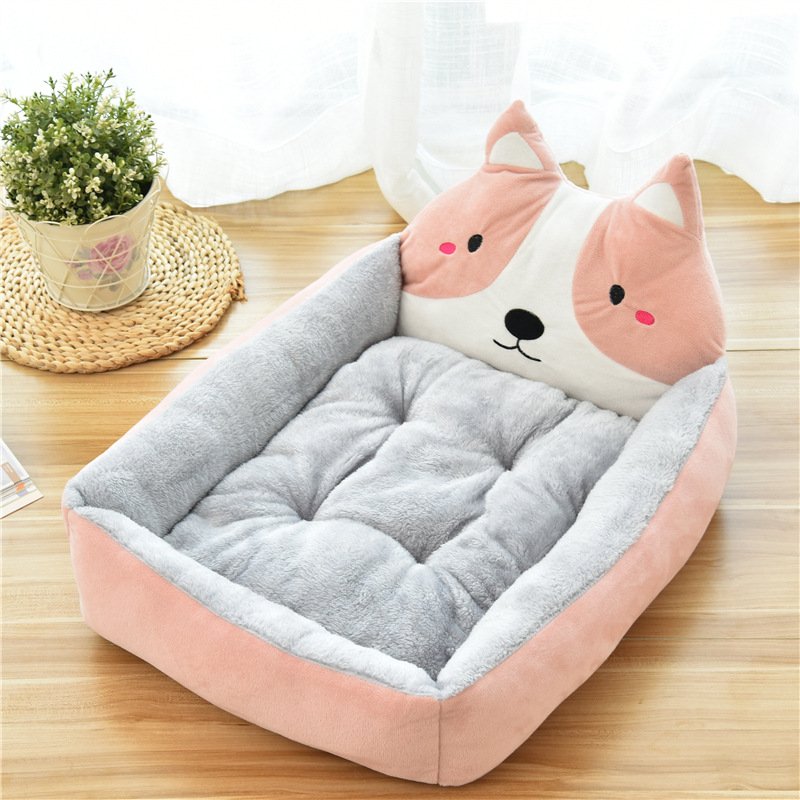 Large Pet Cat Dog Bed 7Colors Warm Cozy Dog House Soft Fleece Nest Dog Baskets - 4