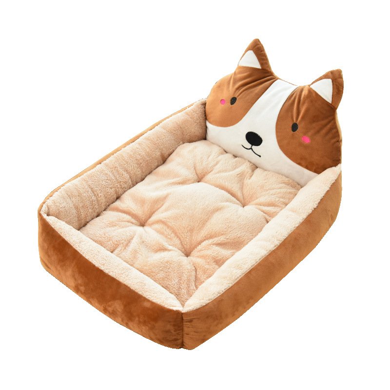 Large Pet Cat Dog Bed 7Colors Warm Cozy Dog House Soft Fleece Nest Dog Baskets - 2