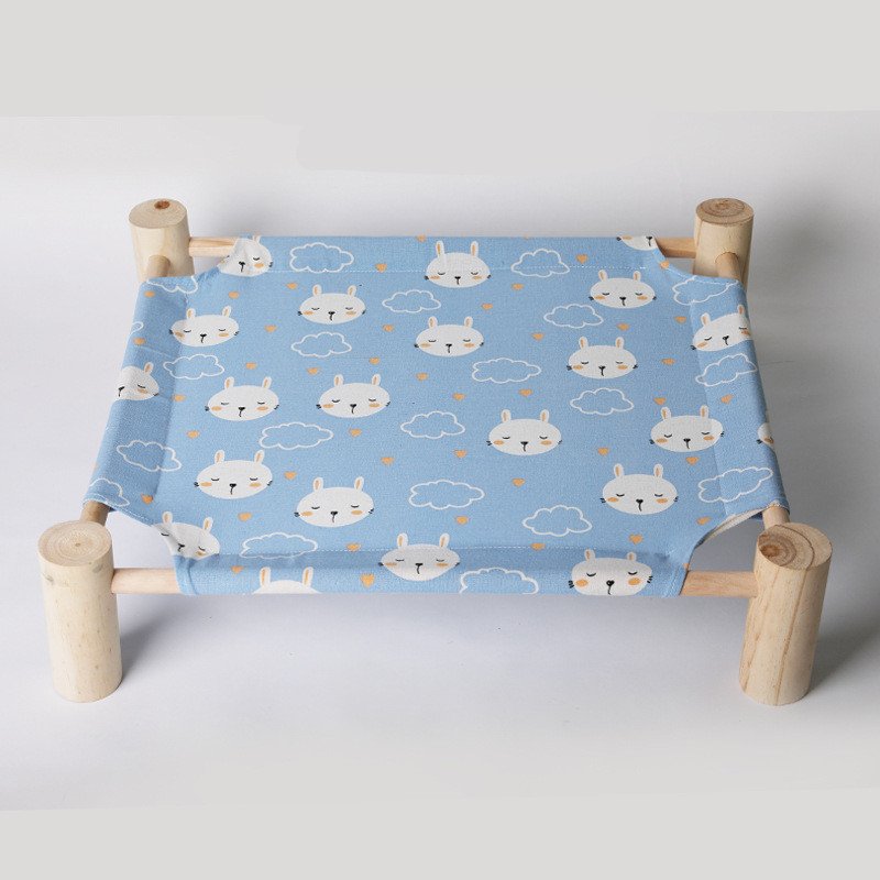 Removable And Washable Solid Wood Pet Dog Bed - 8