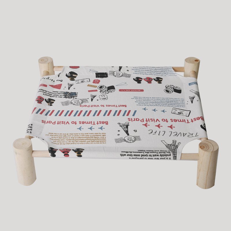 Removable And Washable Solid Wood Pet Dog Bed - 4