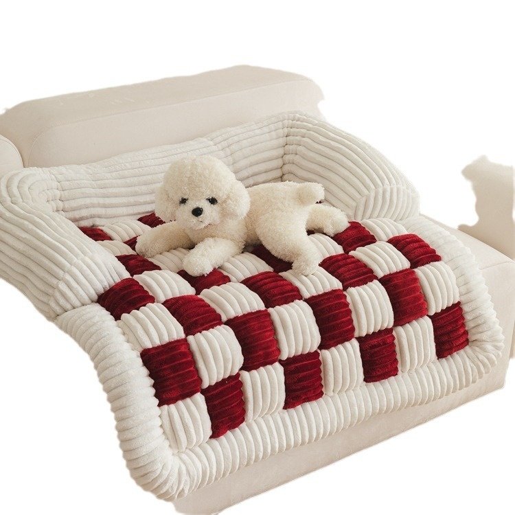 Pet Chessboard Grid Kennel Pad Autumn And Winter Warm Square - 4
