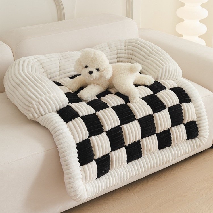 Pet Chessboard Grid Kennel Pad Autumn And Winter Warm Square - 5