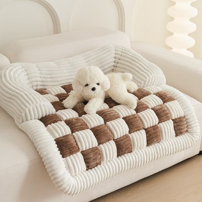 Pet Chessboard Grid Kennel Pad Autumn And Winter Warm Square - 7
