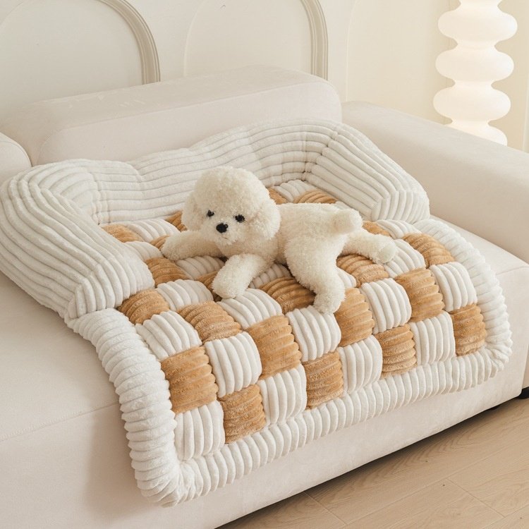 Pet Chessboard Grid Kennel Pad Autumn And Winter Warm Square - 6