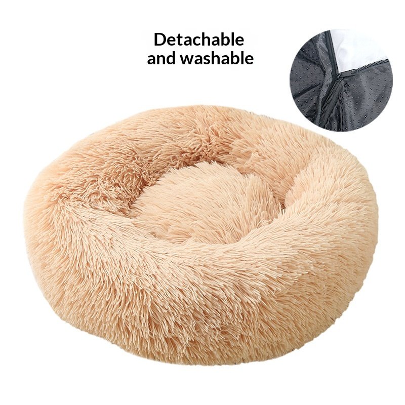 Pet Nest Warm Round Plush In Winter - 3