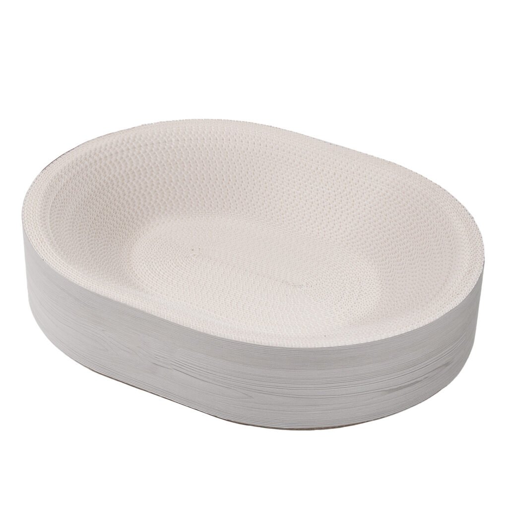 Household White Corrugated Cardboard Cat Bed - 5