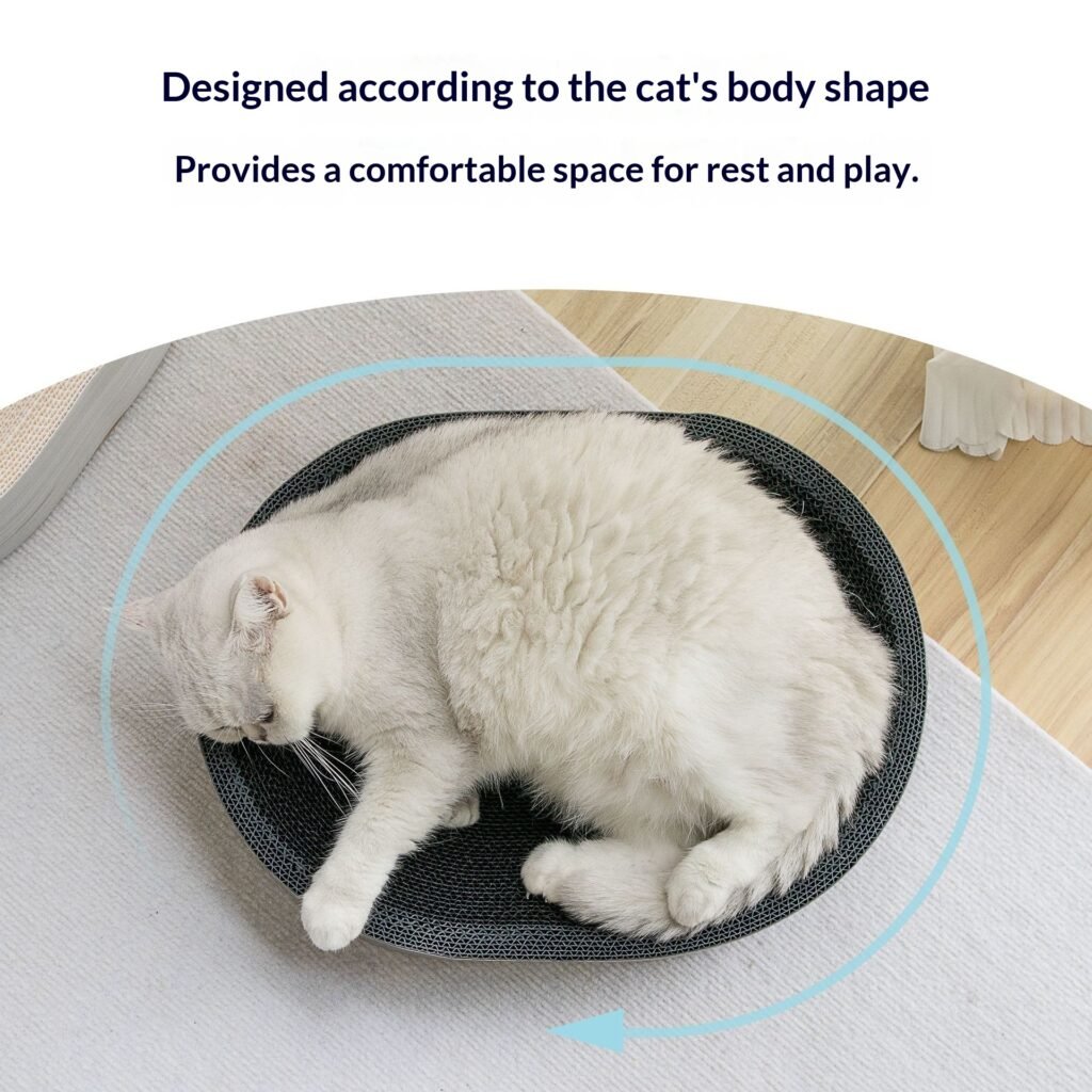 Household White Corrugated Cardboard Cat Bed - 3