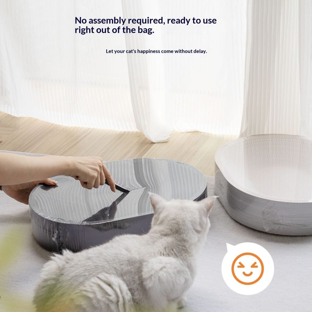 Household White Corrugated Cardboard Cat Bed - 2