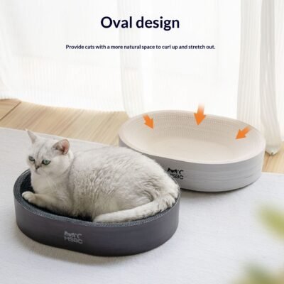 Household White Corrugated Cardboard Cat Bed