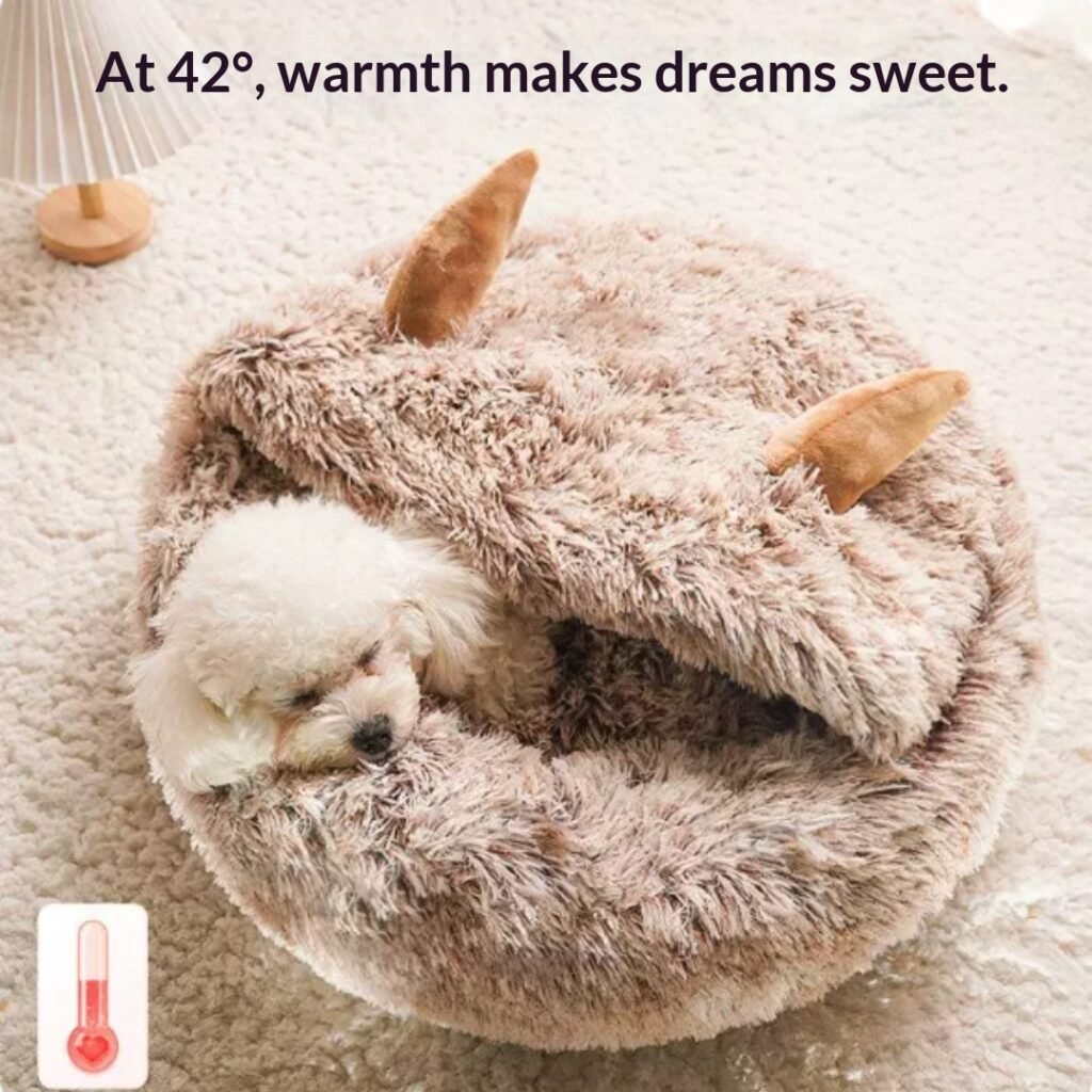 Dog Nest Winter Warm Semi Enclosed Small Teddy Dog - 3