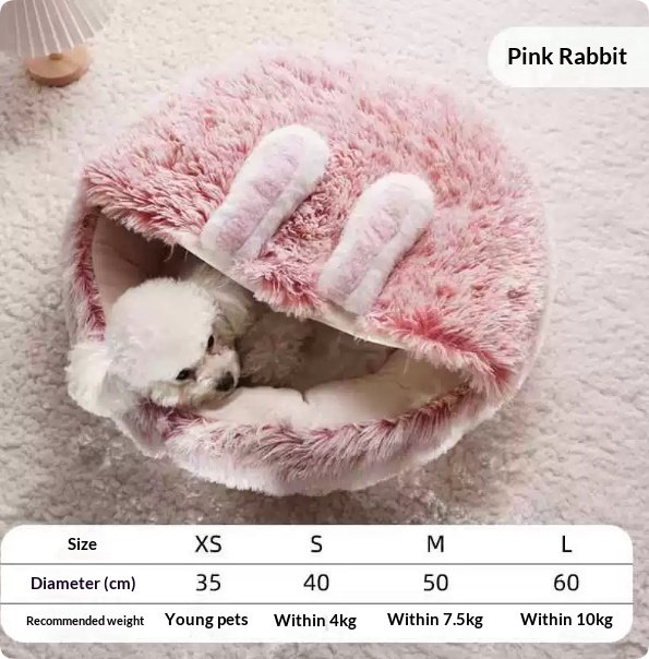 Dog Nest Winter Warm Semi Enclosed Small Teddy Dog - 5