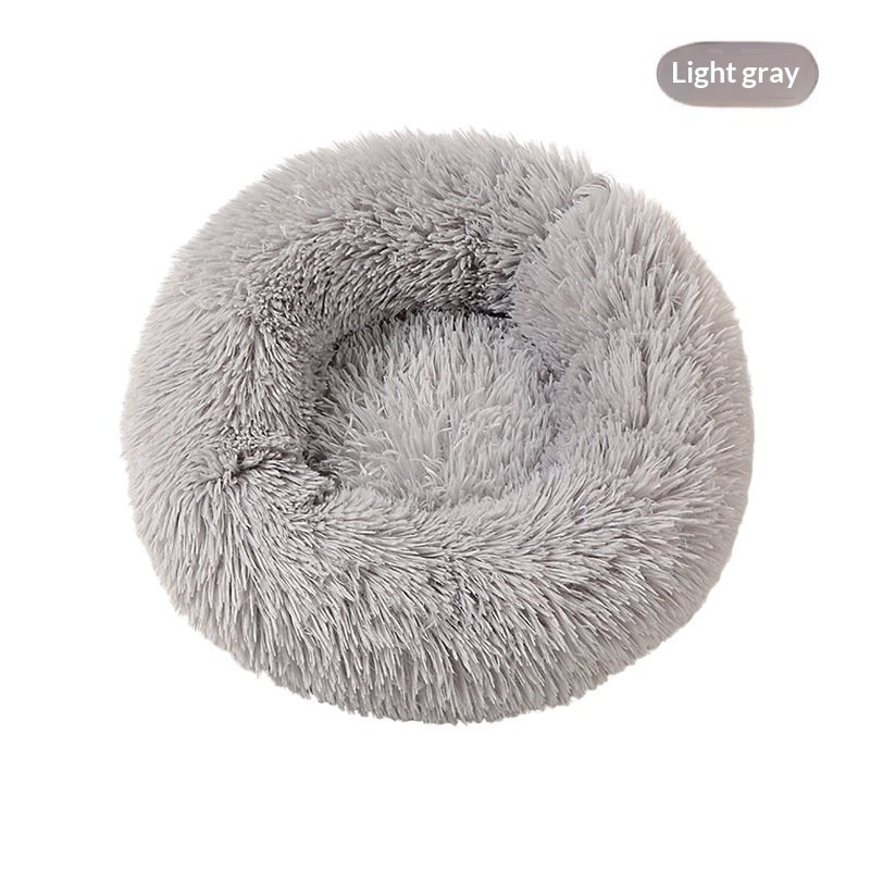 Round Plush Pet Bed, Winter Warmth For Dogs And Cats - 6