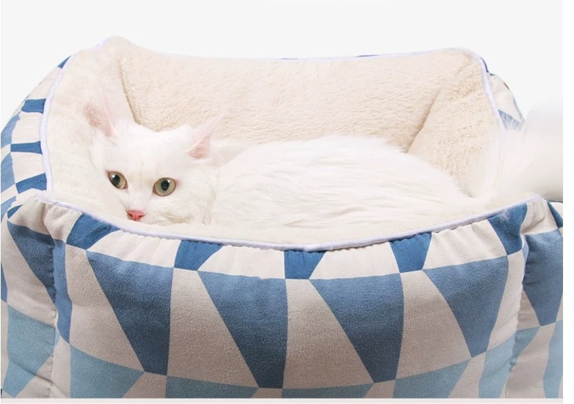 Warm Cat Cave Bed 2 in 1 Converts to Nest Bed - 4