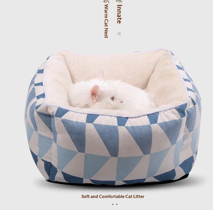 Warm Cat Cave Bed 2 in 1 Converts to Nest Bed - 6