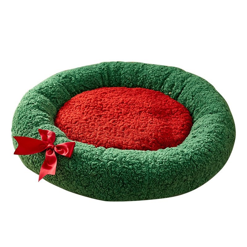 Winter Christmas Cat Bed Warm And Thickened Deep - 5
