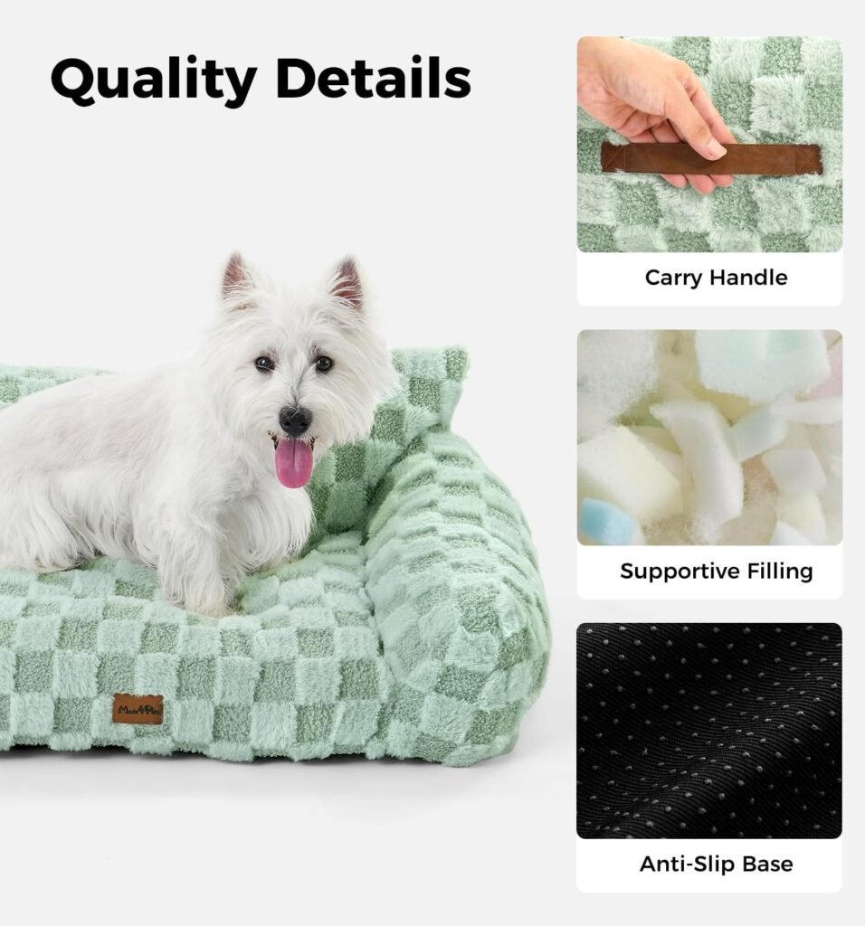 Made4Pets Medium Sage Green Plaid Pet Sofa Bed,Pickup Only - 7