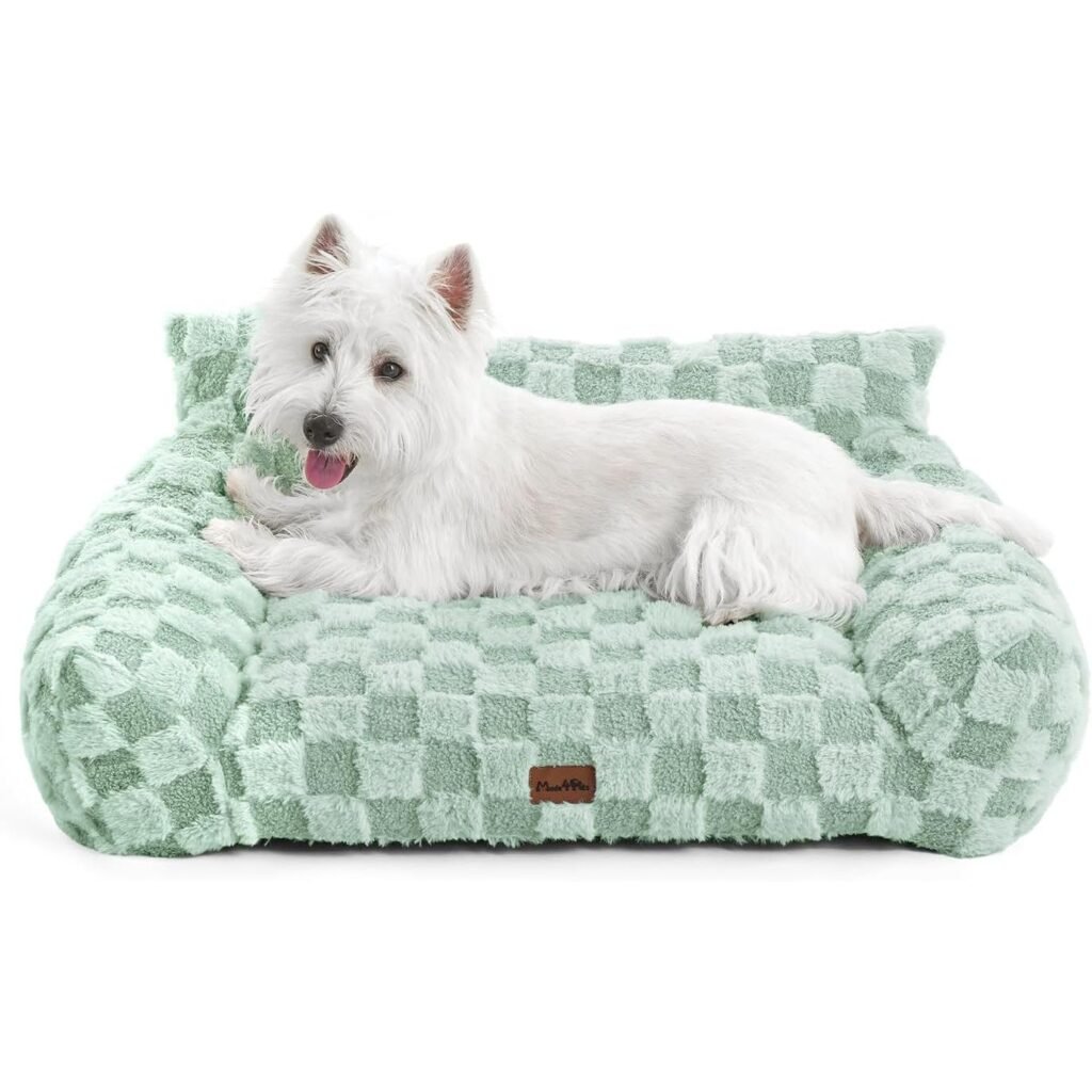 Made4Pets Medium Sage Green Plaid Pet Sofa Bed,Pickup Only - 2