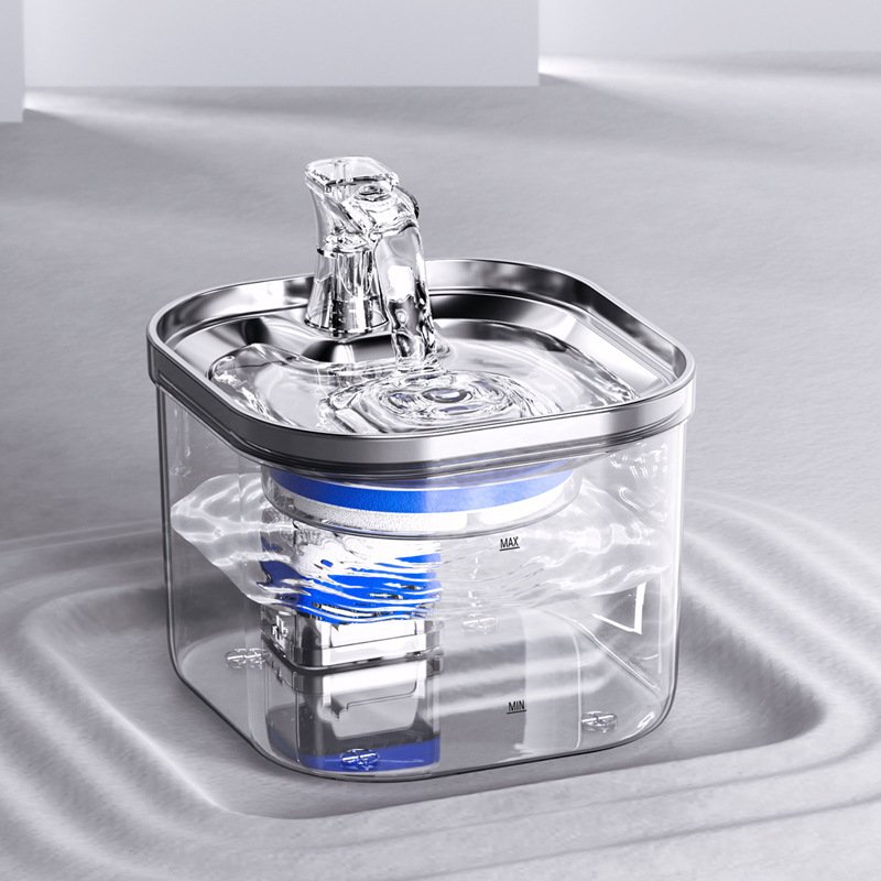 Pet Cat Dog Stainless Steel Automatic Circulation Water Dispenser Intelligent Fountain Pets Accessories - 2