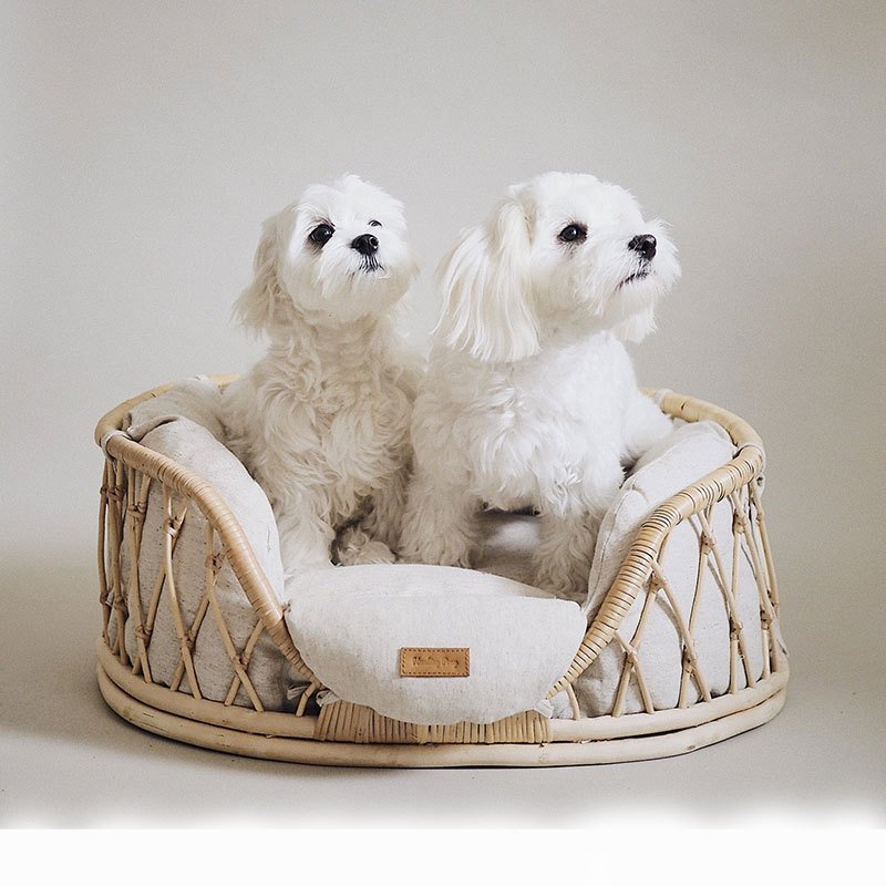 Pet Bed Handmade Rattan Woven Pet Bed Sofa For Dogs - 7
