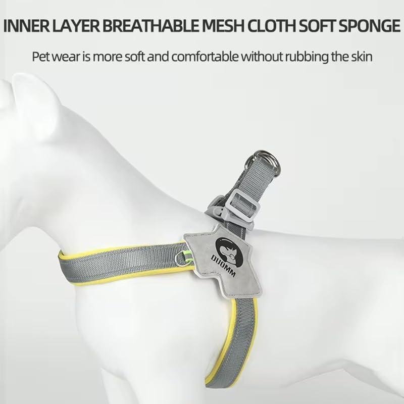Pet Dog Cat Harness, Pet Harness With LeashSet, Adjustable Puppy Harness ComfortableReflective Easy Control Dog With Leather Leash,.No-Pull No Choke Pet Harness For TrainingWalking - 6