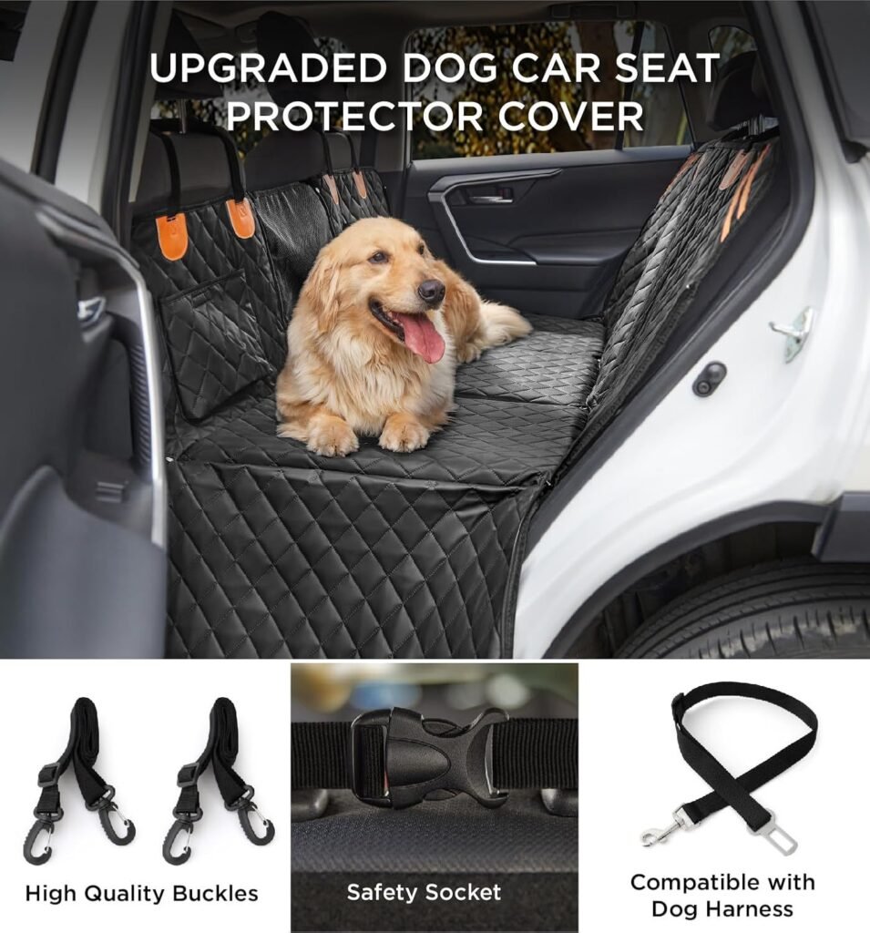 Made4Pets Pet Dog Car Back Seat Cover Back Seat Extension Pad Can Bear 400 Pounds Waterproof And Non-slip Dog Car Hammock Eight-layer Hard Bottom With PE Foam Easy To Install And Clean - 9