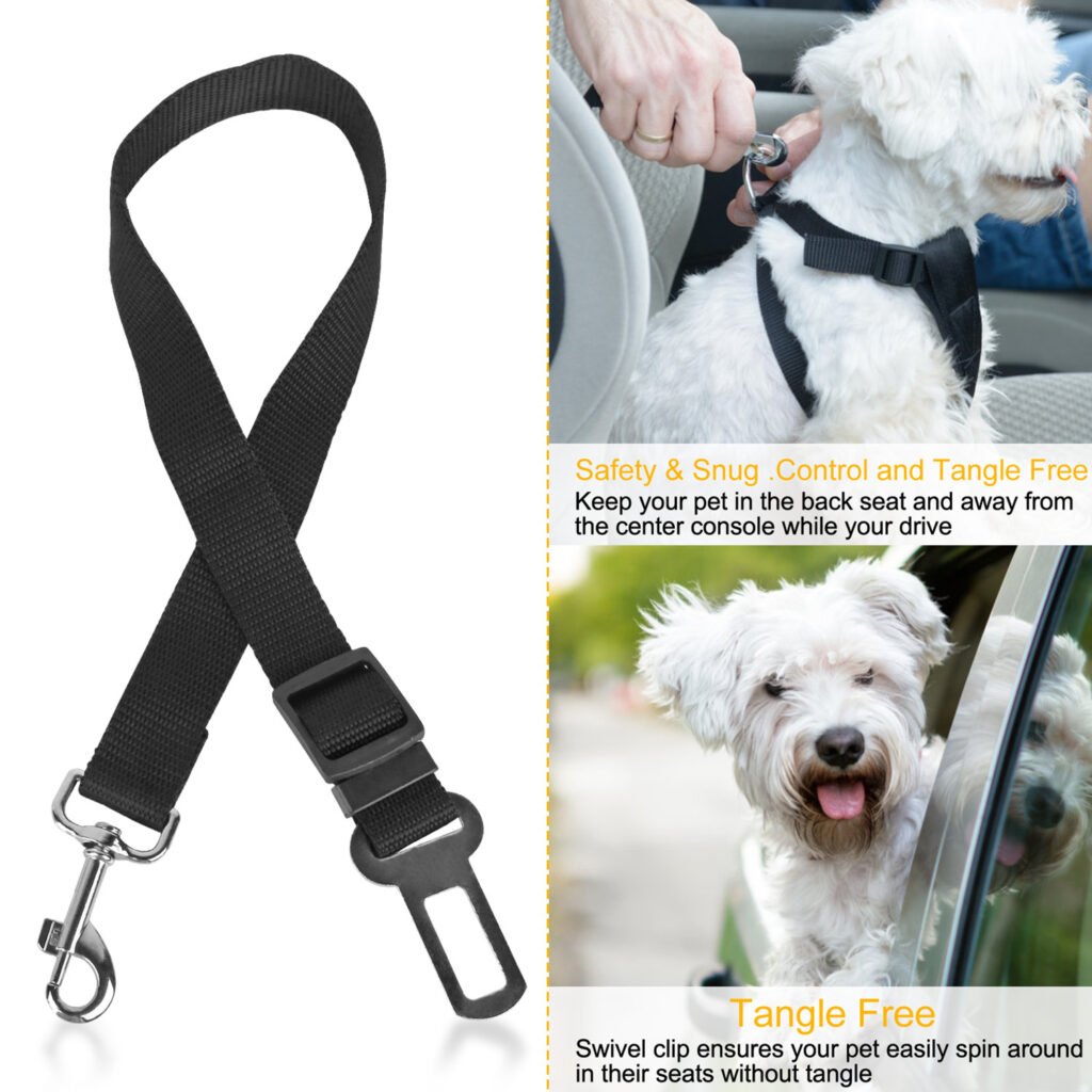 2Pcs Pet Dog Seat Belt Leash Adjustable Pet Dog Cat Safety Leads Harness Car Vehicle Nylon Fabric Seatbelt Strap - 7