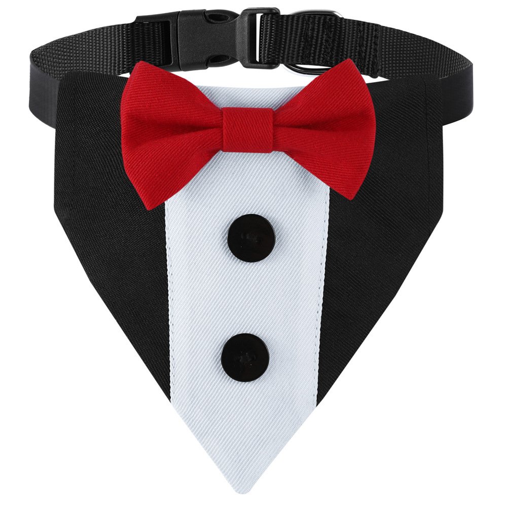 Pet Dog Triangular Scarf Dog Saliva Bib Bow Tie - 2