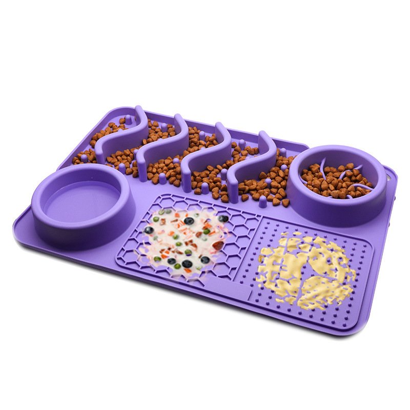 Dog Silicone Licking Pad Pet Licking Mat Silicone Smelling Mat Multifunctional Food Bowl Pets Supplies - 3