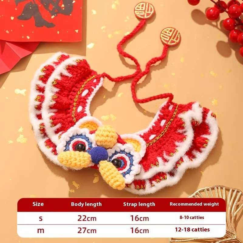 Pet Cat Clothes New Year Scarf Collar - 3