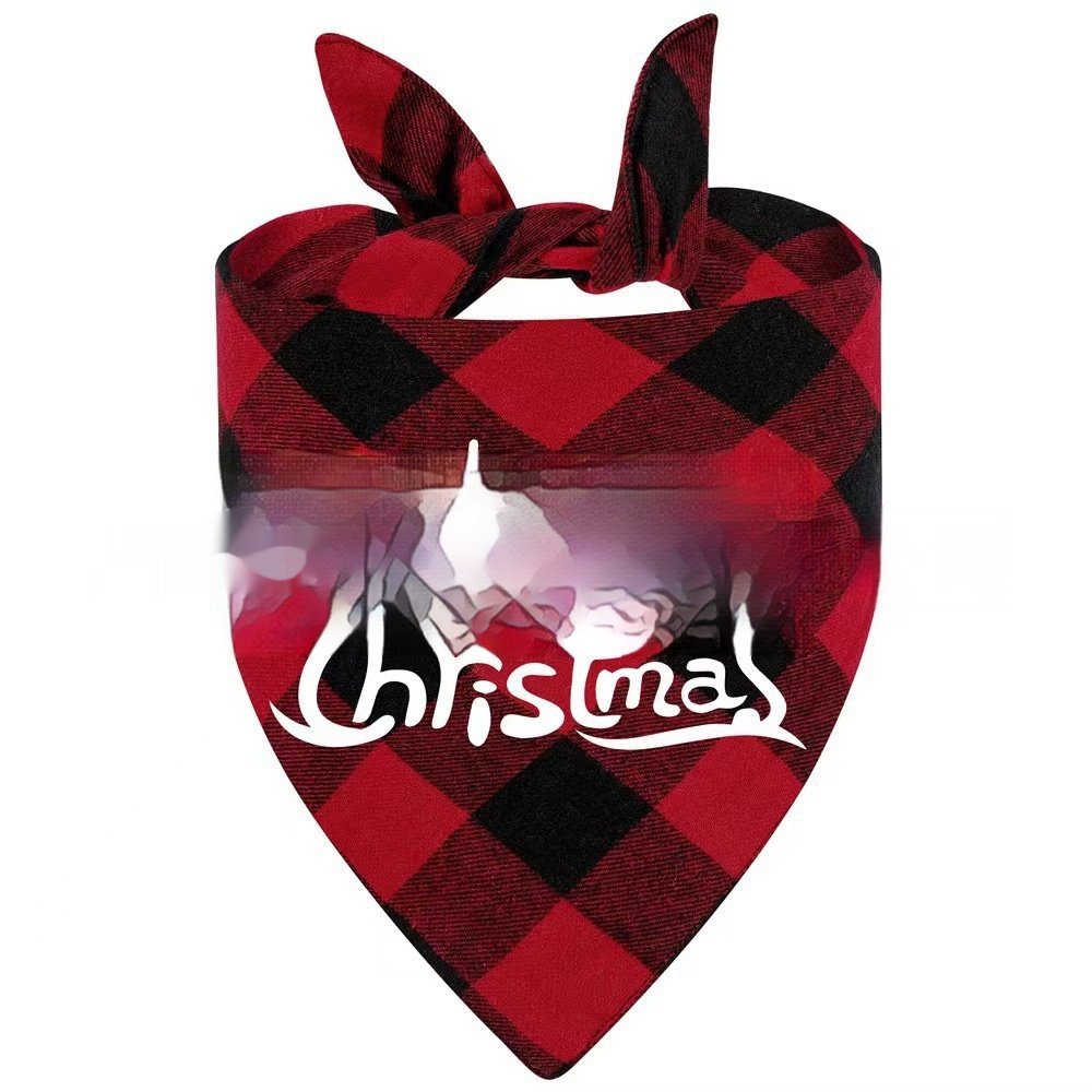 Wan Christmas Pet Triangle Plaid - 2