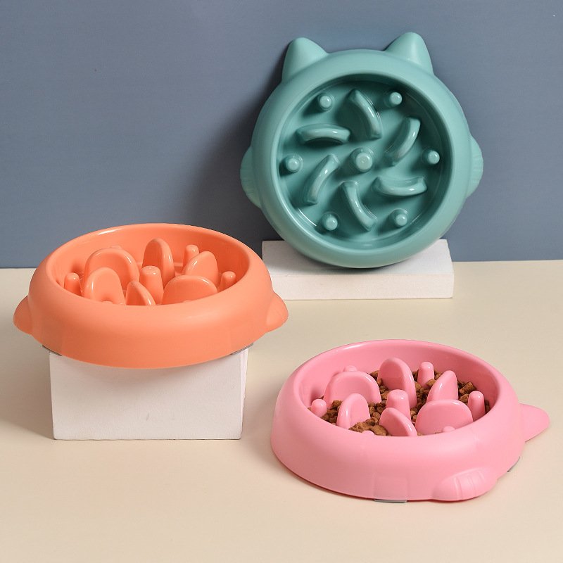 Pet Dog Cat Slow Feeder Bowls Anti Choking Slow Feeder Dish Bowl Home Dog Eating Plate Anti Gulping Bowl Supplies - 6