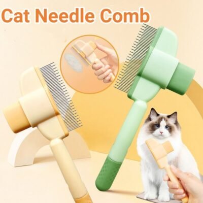Professional Pet Comb For Dogs And Cats With Release Button Flea Cat Combs For Cats And Dogs – Easy To Use And Durable Grooming Tool Pet Products