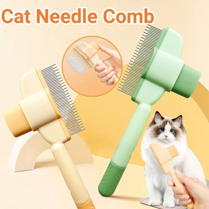 Professional Pet Comb For Dogs And Cats With Release Button Flea Cat Combs For Cats And Dogs – Easy To Use And Durable Grooming Tool Pet Products