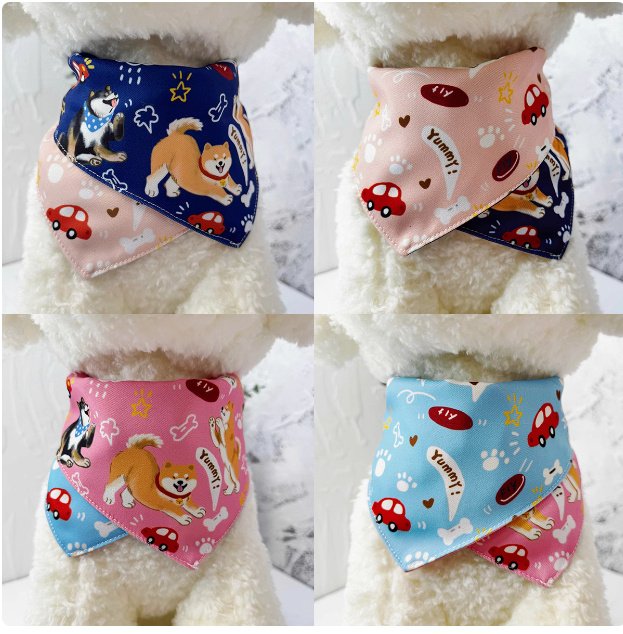 Shiba Inu Color Matching Triangular Binder Can Be Worn On Both Sides - 5