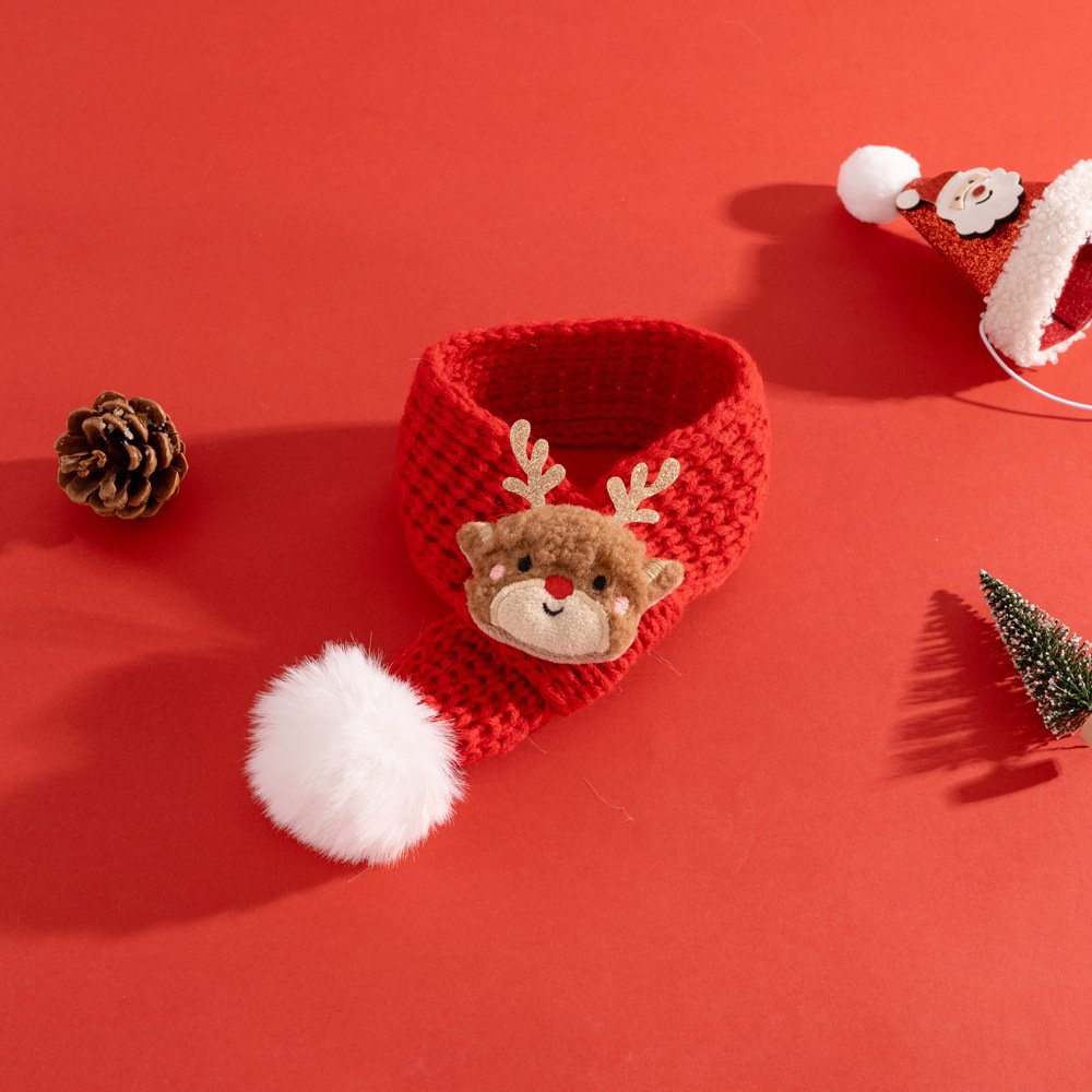 Christmas Cat Scarf Pet Elderly Decorations - 3