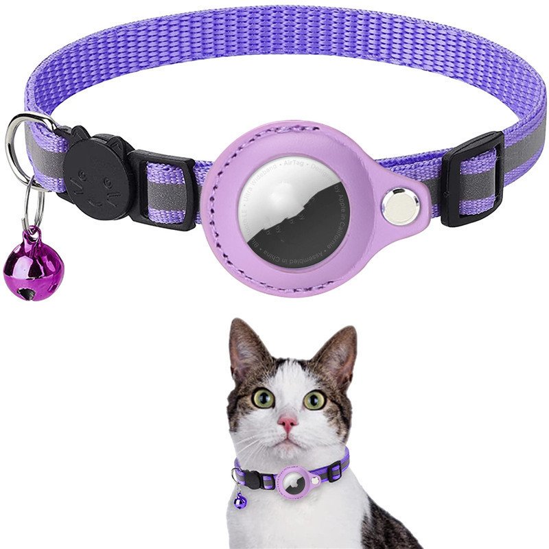 Reflective Collar Waterproof Holder Case For Airtag Air Tag Airtags Protective Cover Cat Dog Kitten Puppy Nylon Collar - 9
