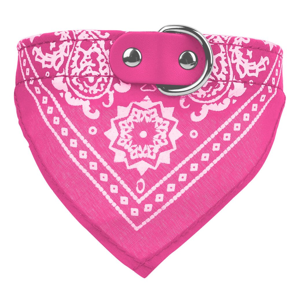 1Pc Adjustable Bandana Leather Pet Collar Triangle Scarf - 5