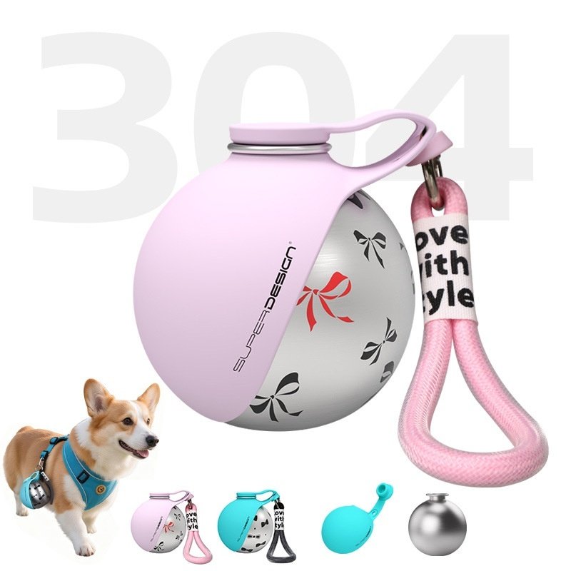 Creative Portable Outdoor Pet Stainless Steel Water Cup Small Dog Water Bottle Convenient Dog Drink Dispenser Puppy Travel Portable Water Bowl Pet Products - 2